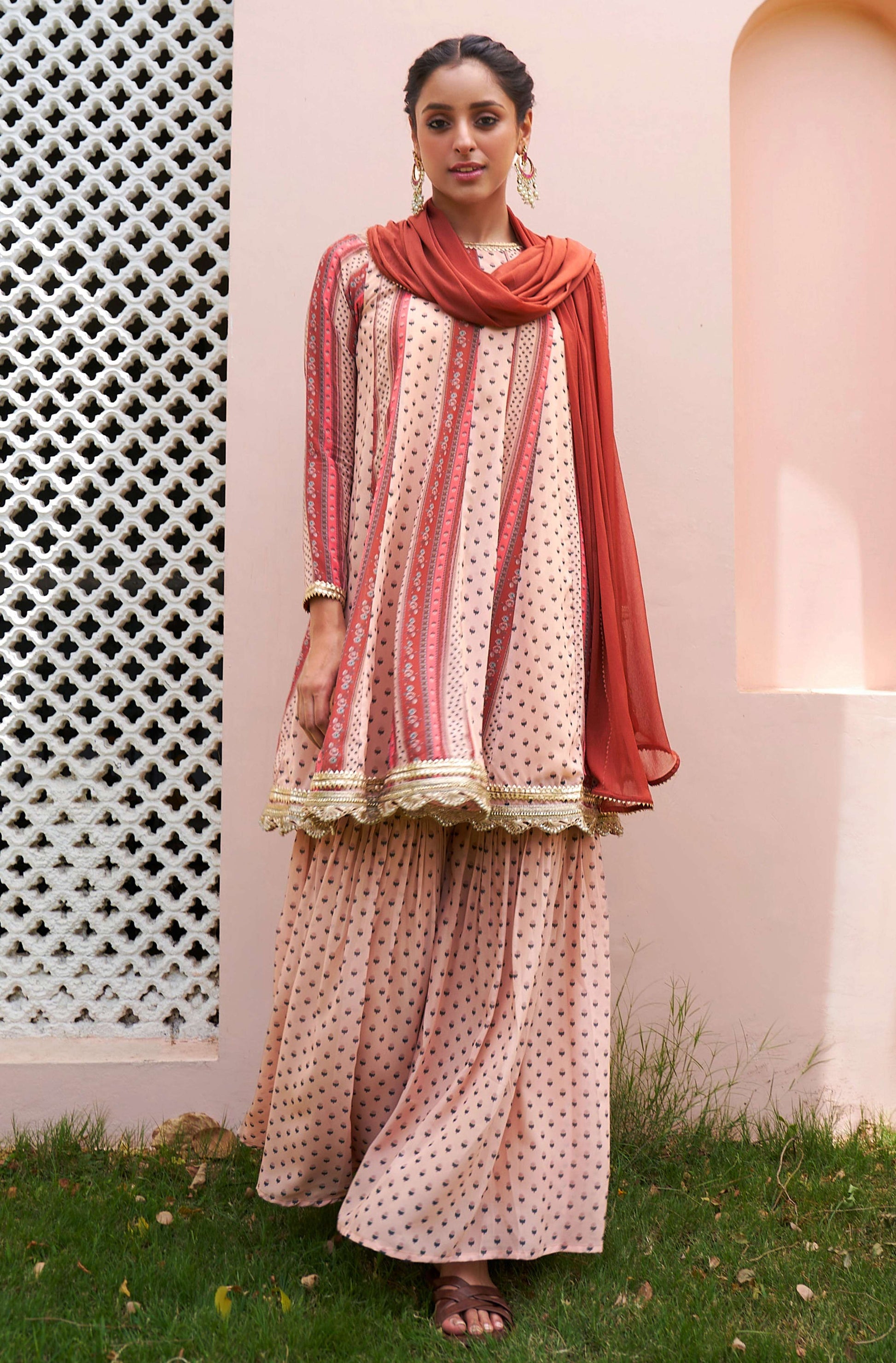 Janasya Multicolor Georgette Digital Floral Printed Set | Swadesiicart