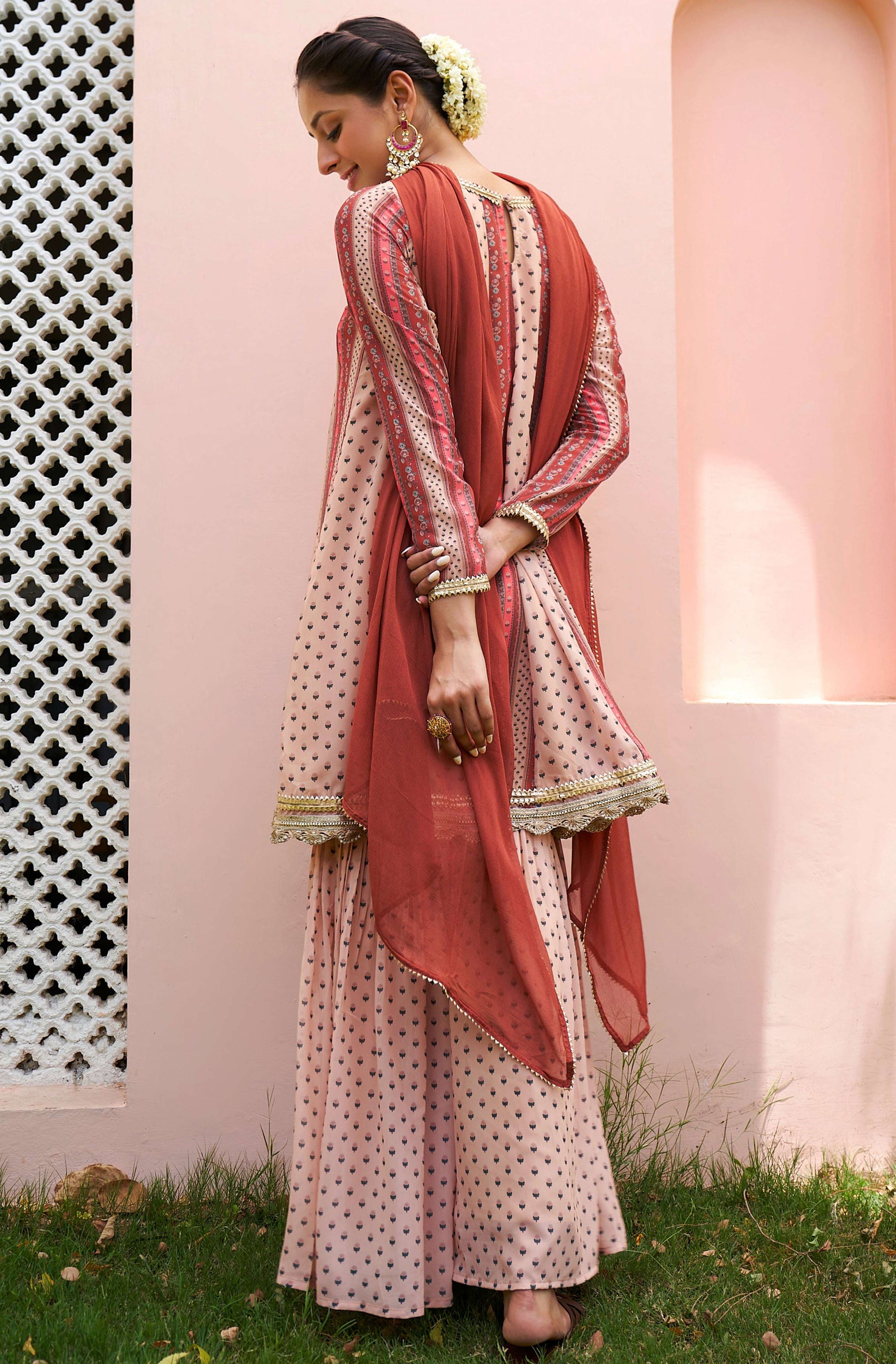Janasya Multicolor Georgette Digital Floral Printed Set | Swadesiicart