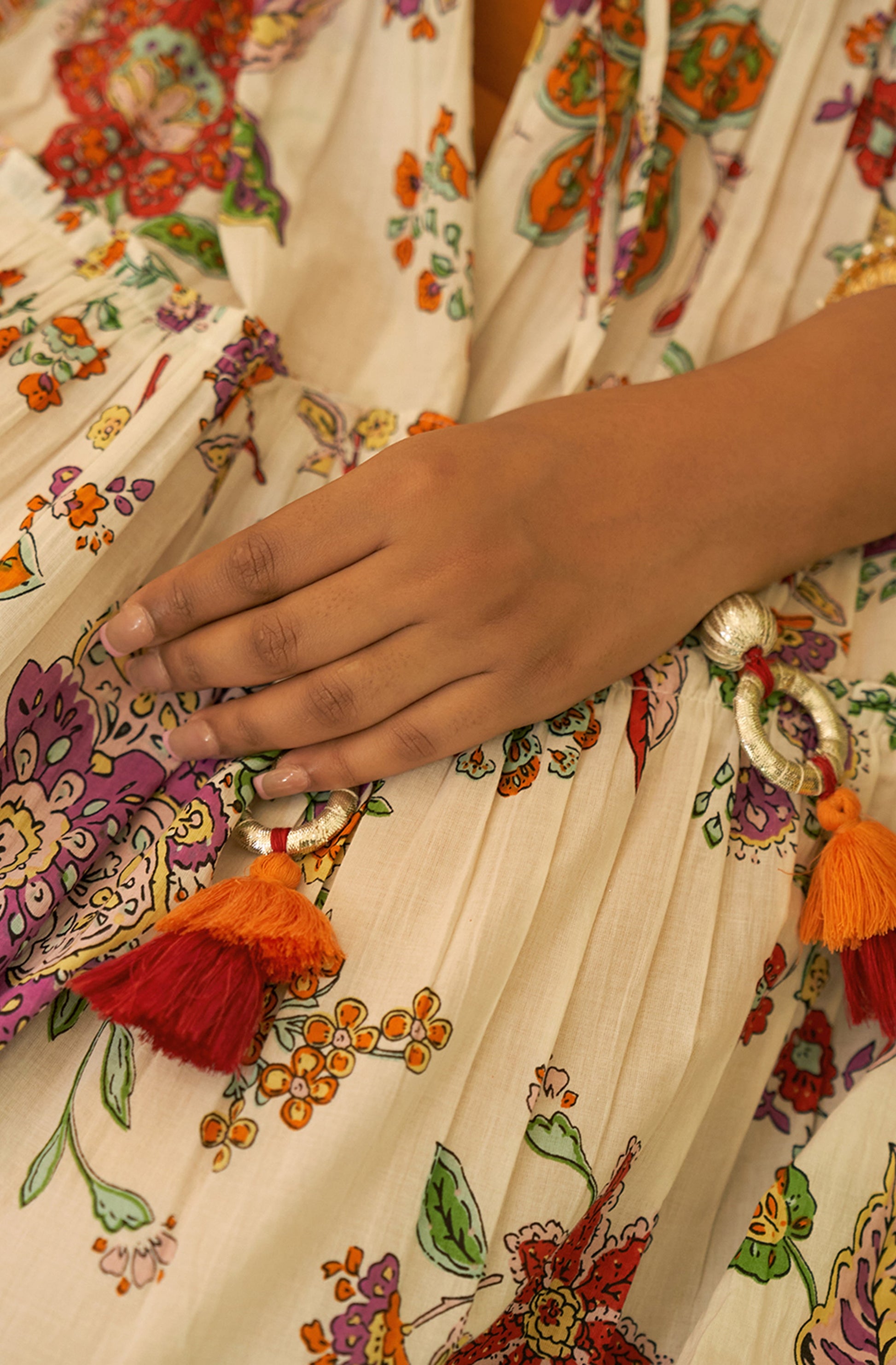Janasya Orange Cotton Solid Set | Swadesiicart