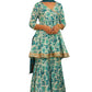 Janasya White Cotton Floral Printed Set | Swadesiicart