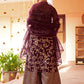 Janasya Women's Purple Brocade Woven Design Festive Straight Kurta Set | Swadesiicart