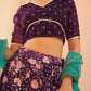 Janasya Purple Georgette Digital Floral Printed Festive Lehenga Choli | Swadesiicart