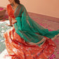 Janasya Orange Georgette Digital Floral Printed Festive Lehenga Choli | Swadesiicart