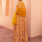 Janasya Mustard Georgette Digital Floral Printed Festive Lehenga Choli | Swadesiicart