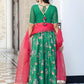 Janasya Green Georgette Digital Floral Printed Festive Lehenga Choli | Swadesiicart