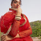 Janasya Red Organza Woven Design Festive Lehenga Choli | Swadesiicart