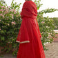 Janasya Red Organza Woven Design Festive Lehenga Choli | Swadesiicart