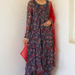 Janasya Dark Teal Blue Georgette Digital Floral Printed Set | Swadesiicart