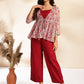 Janasya Wine Moss Solid Set | Swadesiicart