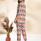 Janasya Multicolor Cotton Ikat Printed Set | Swadesiicart