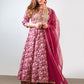 Janasya Pink Cotton Foil Floral Printed Set | Swadesiicart