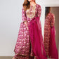 Janasya Pink Cotton Foil Floral Printed Set | Swadesiicart