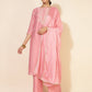 Janasya Pink Chanderi Embellished Set | Swadesiicart