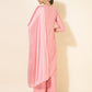 Janasya Pink Chanderi Embellished Set | Swadesiicart