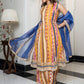 Janasya Women's Multicolor Cotton Ethnic Printed Festive A-line Kurta Set | Swadesiicart