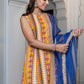 Janasya Women's Multicolor Cotton Ethnic Printed Festive A-line Kurta Set | Swadesiicart