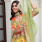 Janasya Women's Multicolor Cotton Floral Printed Festive Flared Kurta Set | Swadesiicart