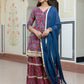 Janasya Women's Wine Cotton Ethnic Printed Festive Short Kurta Set | Swadesiicart