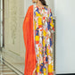 Janasya Women's Multicolor Cotton Embellished Floral Printed Festive Anarkali Kurta Set | Swadesiicart