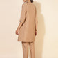 Janasya Beige Crepe Silk Embellished Set | Swadesiicart