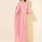 Janasya Pink Crepe Silk Yoke Embroidery Set | Swadesiicart