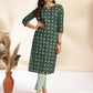Janasya Green Cotton Printed Sets | Swadesiicart