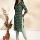 Janasya Green Cotton Printed Sets | Swadesiicart