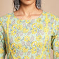 Janasya Light Green Cotton Floral Straight Co-ord Set - Swadesiicart