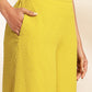 Janasya Yellow Dobby Chiffon Solid Sets | Swadesiicart