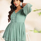 Janasya Sage Dobby Chiffon Woven Design Peplum Top & Bottom Set | Swadesiicart