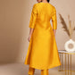 Janasya Mustard Crepe Silk Solid Wrap Kurta Set | Swadesiicart