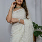Vamsee Patangiyu Off White Georgette Saree - Swadesiicart