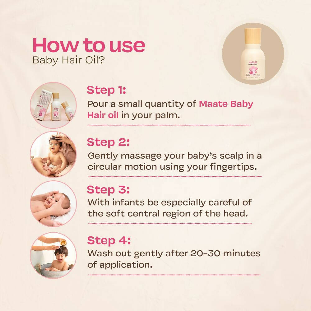 Maate Baby Hair Oil | Protein Rich Oil for Baby Hair Growth - Swadesiicart