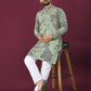 Anaita Green Chikankari Work Viscose Rayon Straight Kurta
