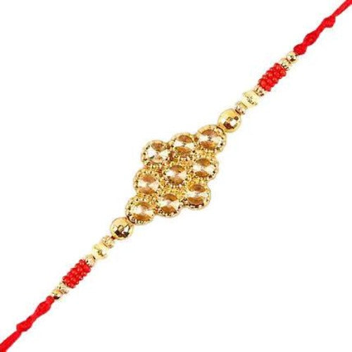 Kundan Rakhi With Dry Fruits & Besan Laddoos | Swadesiicart