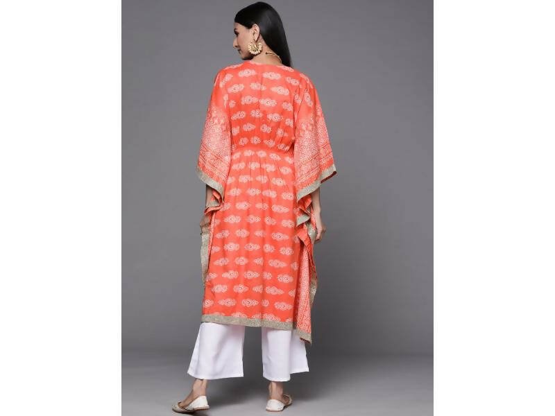 Ahalyaa Women's Traditional wear Kurta Set - Rust | Swadesiicart