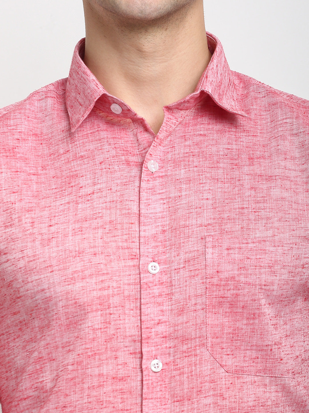 Jainish Red Men's Solid Cotton Formal Shirt ( SF 782Red ) | Swadesiicart