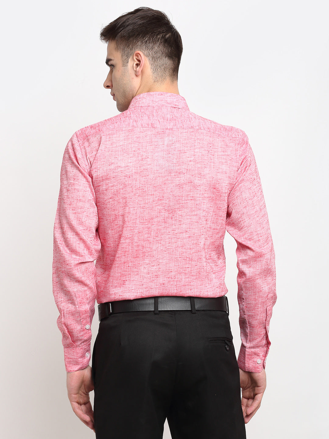 Jainish Red Men's Solid Cotton Formal Shirt ( SF 782Red ) | Swadesiicart