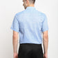 Jainish Blue Men's Solid Cotton Half Sleeves Formal Shirt ( SF 783Blue ) | Swadesiicart