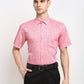 Jainish Red Men's Solid Cotton Half Sleeves Formal Shirt ( SF 783Red ) | Swadesiicart