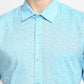 Jainish Blue Men's Solid Cotton Half Sleeves Formal Shirt ( SF 783Sky ) | Swadesiicart