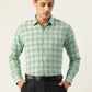 Jainish Men's Cotton Checked Formal Shirts ( SF 791Green ) | Swadesiicart