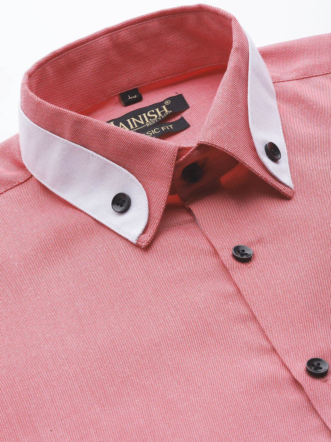 Jainish Men's Cotton Solid Formal Shirts ( SF 796Red ) | Swadesiicart