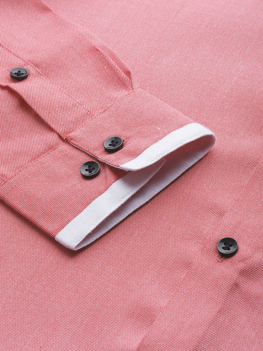 Jainish Men's Cotton Solid Formal Shirts ( SF 796Red ) | Swadesiicart