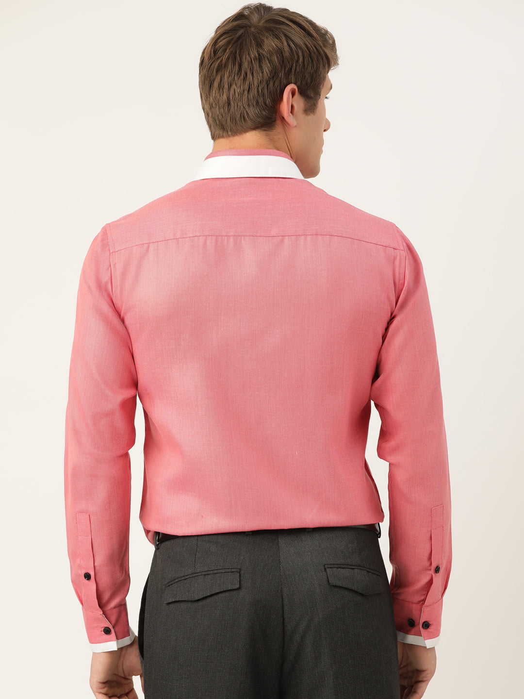 Jainish Men's Cotton Solid Formal Shirts ( SF 796Red ) | Swadesiicart