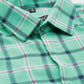 Jainish Men's Cotton Checked Formal Shirts ( SF 803Green ) | Swadesiicart