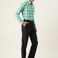 Jainish Men's Cotton Checked Formal Shirts ( SF 803Green ) | Swadesiicart
