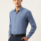 Jainish Men's Cotton Checked Formal Shirts ( SF 804Blue ) | Swadesiicart
