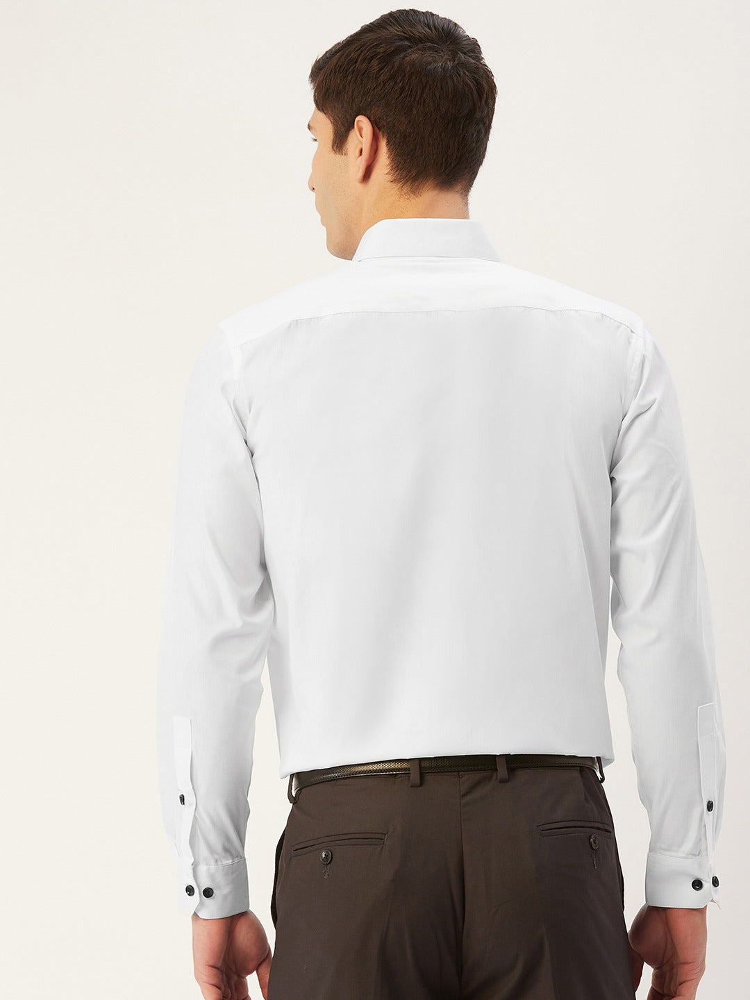 Jainish Men's Cotton Printed Formal Shirts ( SF 805White ) | Swadesiicart
