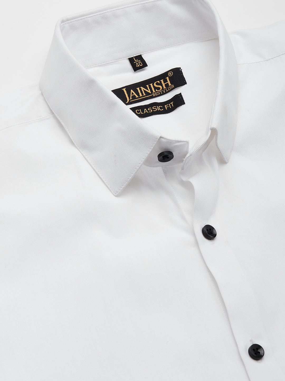 Jainish Men's Cotton Printed Formal Shirts ( SF 806White ) | Swadesiicart